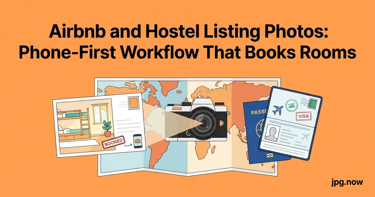 Airbnb and Hostel Listing Photos: Phone-First Workflow That Books Rooms
