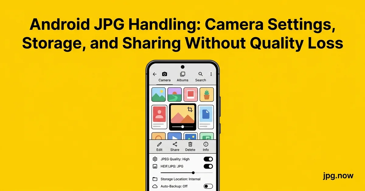 Android JPG Handling: Camera Settings, Storage, and Sharing Without Quality Loss