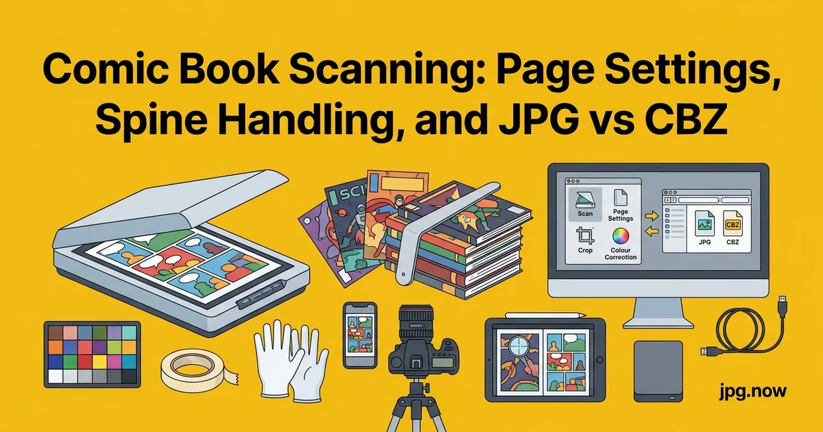 Comic Book Scanning: Page Settings, Spine Handling, and JPG vs CBZ