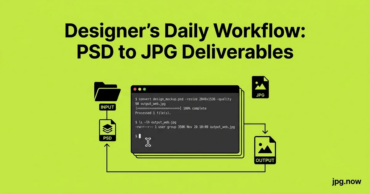 Designer's Daily Workflow: PSD to JPG Deliverables