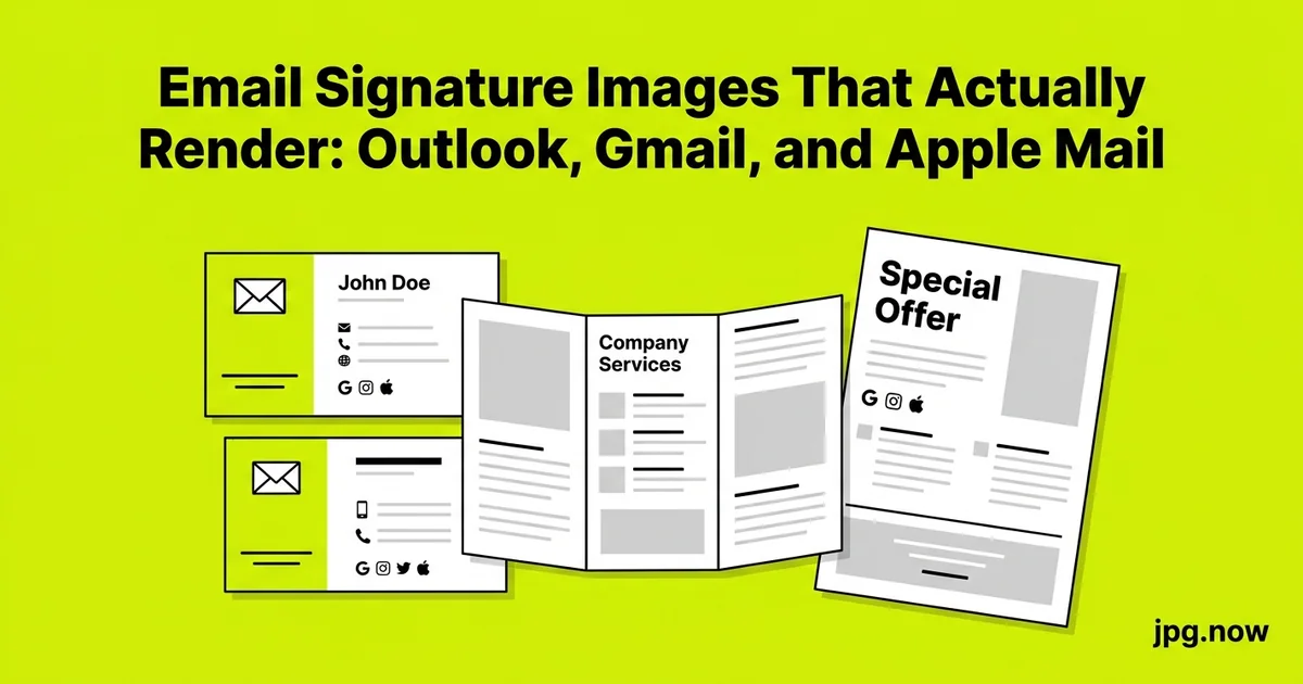 Email Signature Images That Actually Render: Outlook, Gmail, and Apple Mail