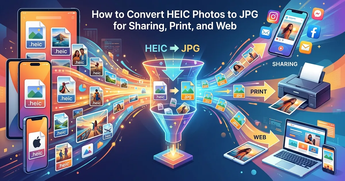 How to Convert HEIC Photos to JPG for Sharing, Print, and Web