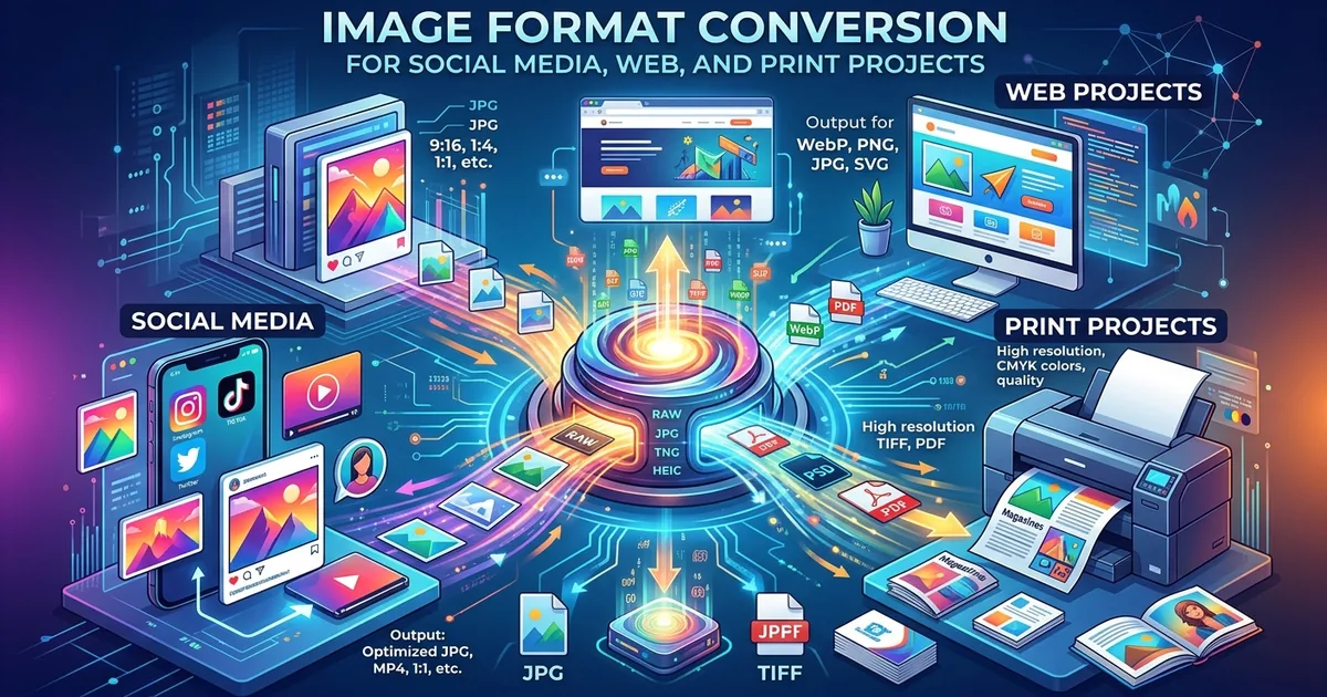 Image Format Conversion for Social Media, Web, and Print Projects