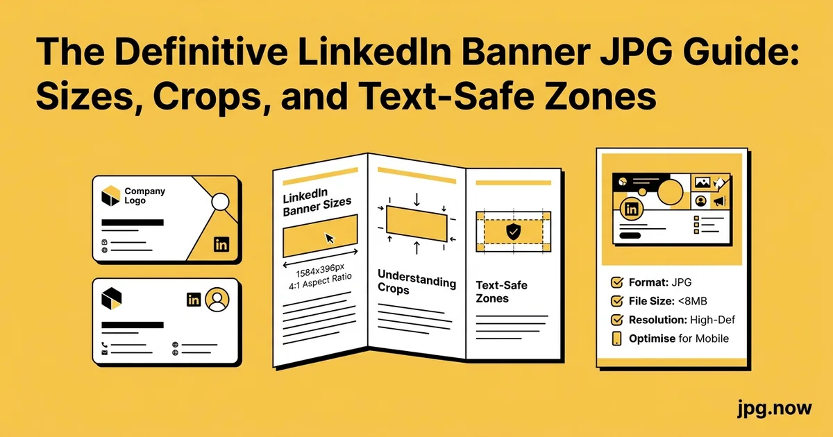 The Definitive LinkedIn Banner JPG Guide: Sizes, Crops, and Text-Safe Zones