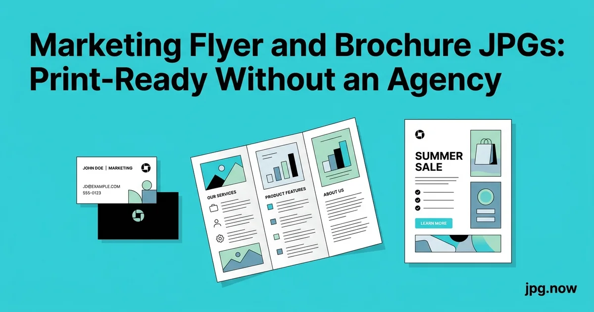 Marketing Flyer and Brochure JPGs: Print-Ready Without an Agency