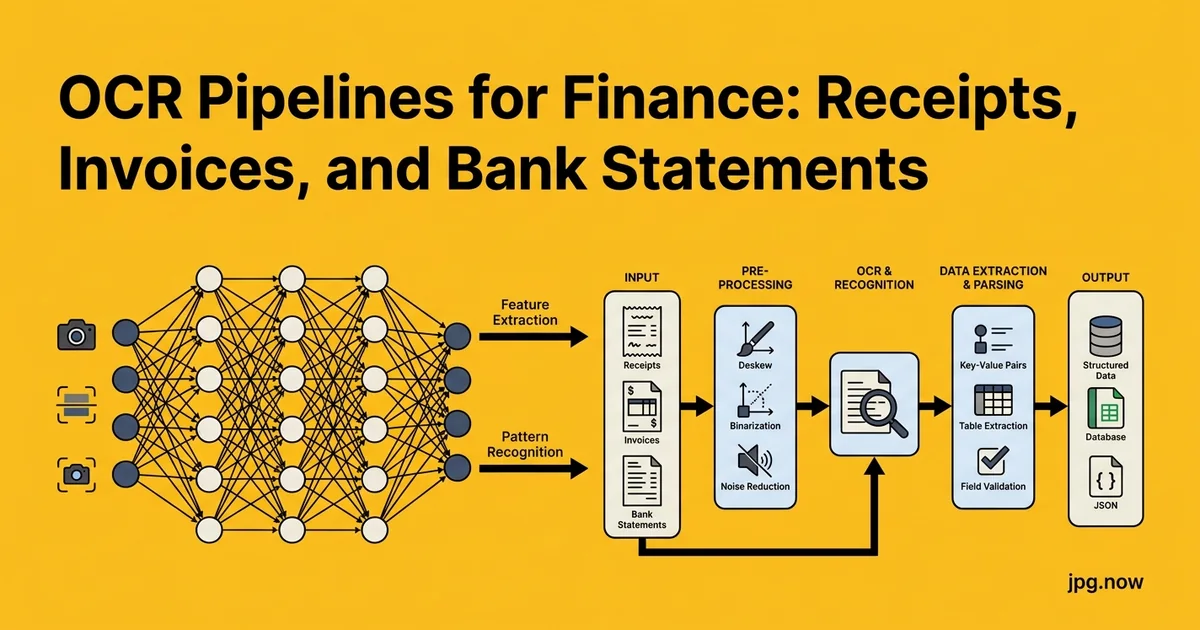 OCR Pipelines for Finance: Receipts, Invoices, and Bank Statements