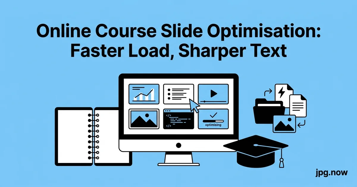 Online Course Slide Optimisation: Faster Load, Sharper Text