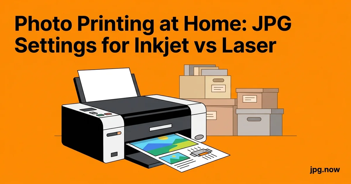 Photo Printing at Home: JPG Settings for Inkjet vs Laser