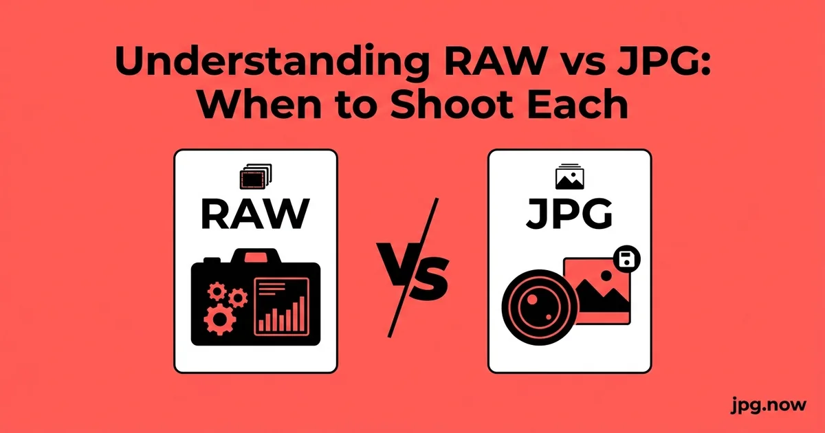 Understanding RAW vs JPG: When to Shoot Each