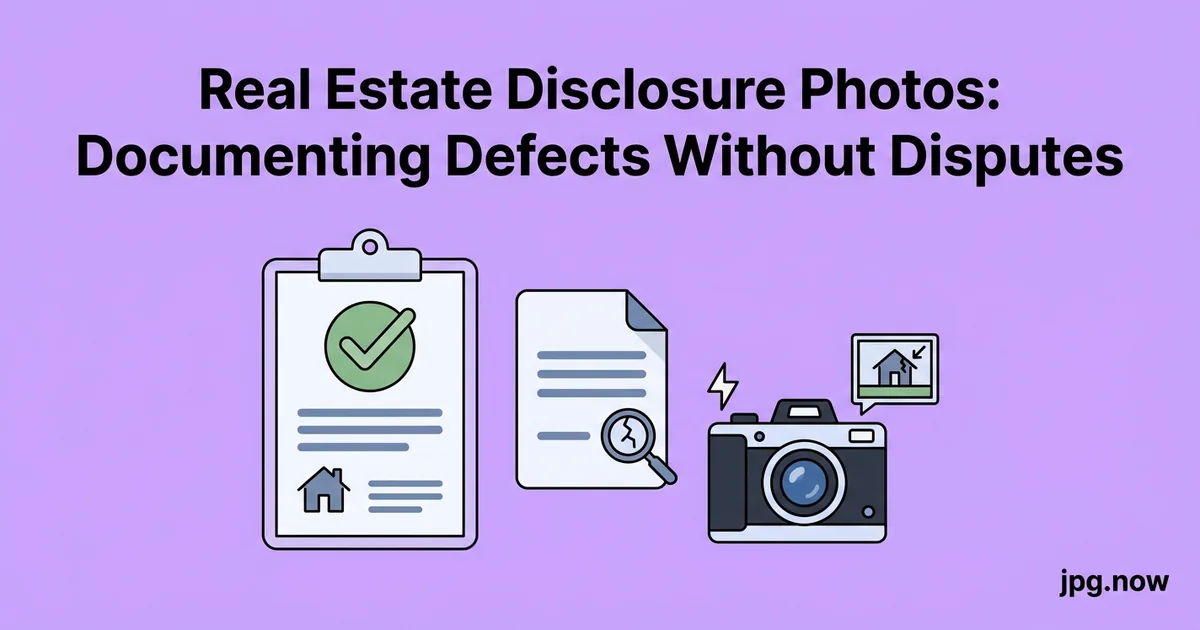 Real Estate Disclosure Photos: Documenting Defects Without Disputes