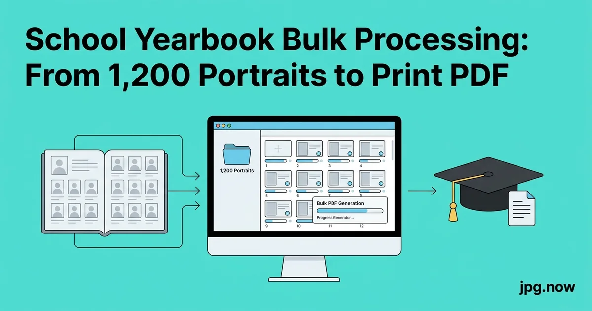 School Yearbook Bulk Processing: From 1,200 Portraits to Print PDF