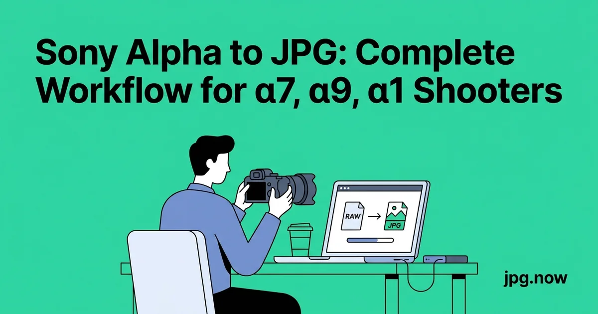 Sony Alpha to JPG: Complete Workflow for α7, α9, α1 Shooters