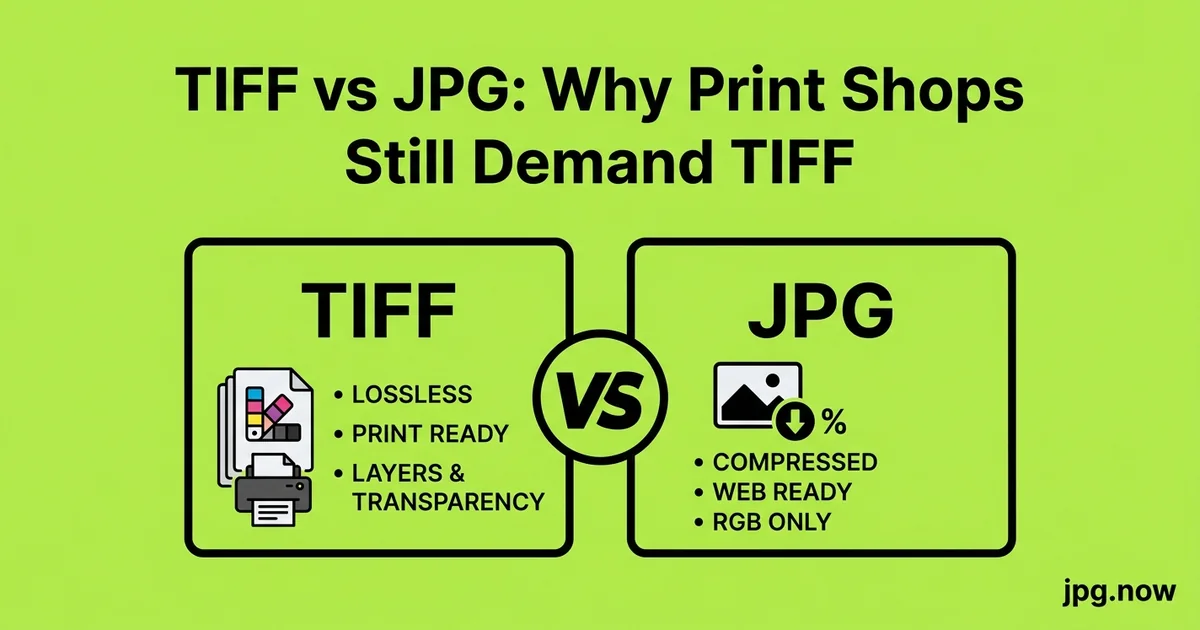 TIFF vs JPG: Why Print Shops Still Demand TIFF