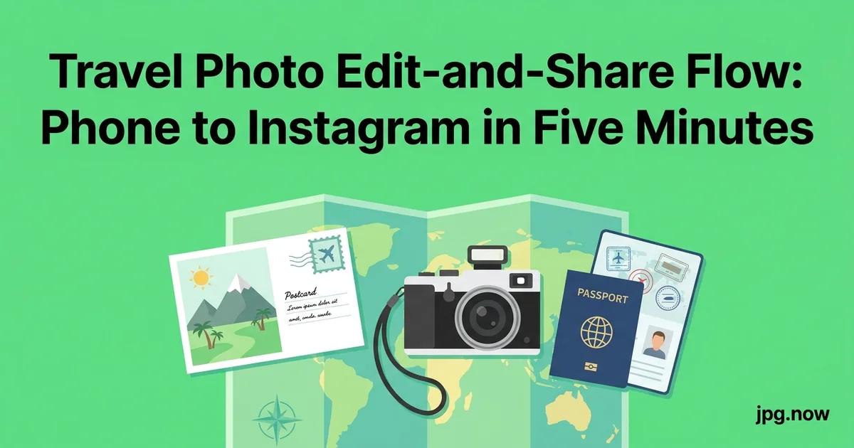 Travel Photo Edit-and-Share Flow: Phone to Instagram in Five Minutes