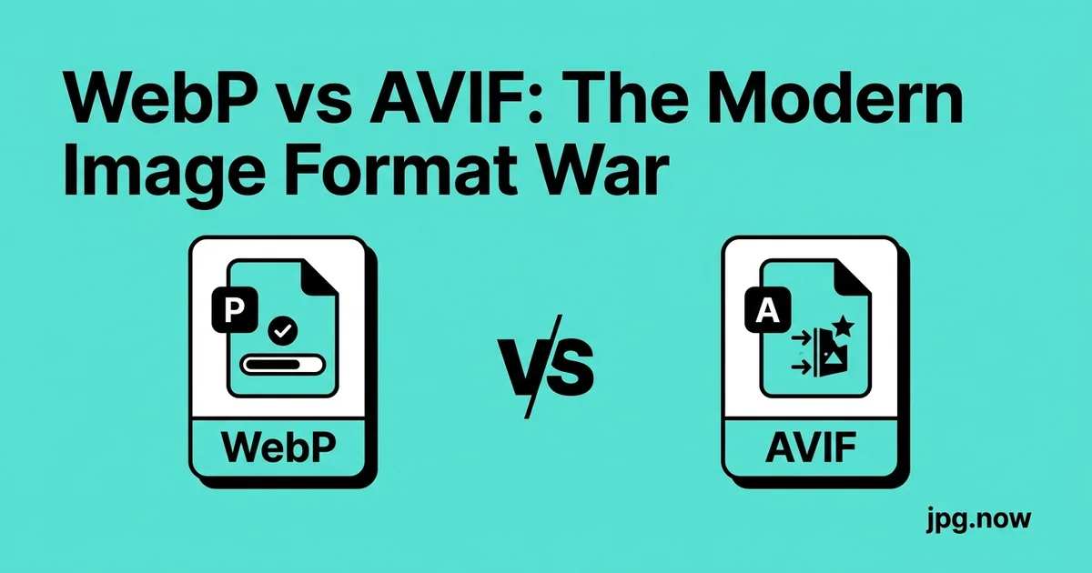 WebP vs AVIF: The Modern Image Format War