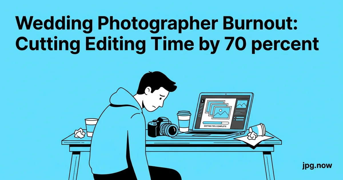 Wedding Photographer Burnout: Cutting Editing Time by 70 percent
