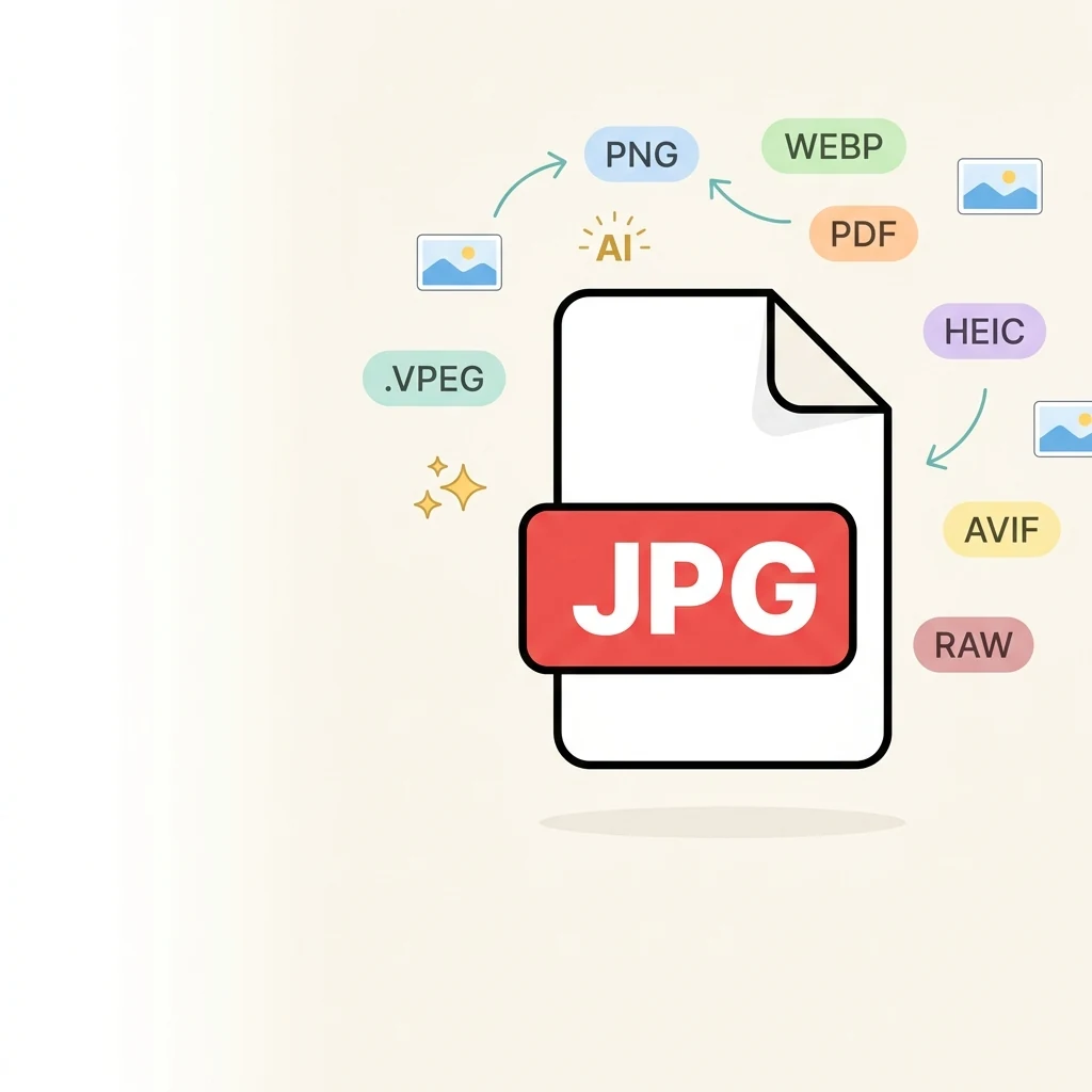 jpg.now illustration — file format conversion concept