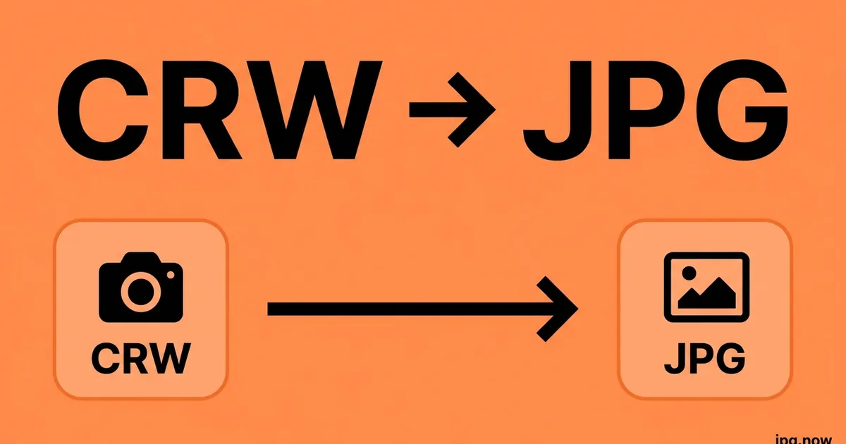Convert CRW to JPG Online Free