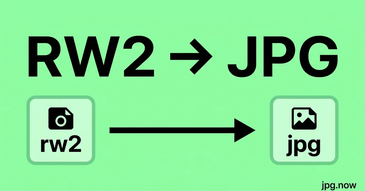 Convert RW2 to JPG Online Free