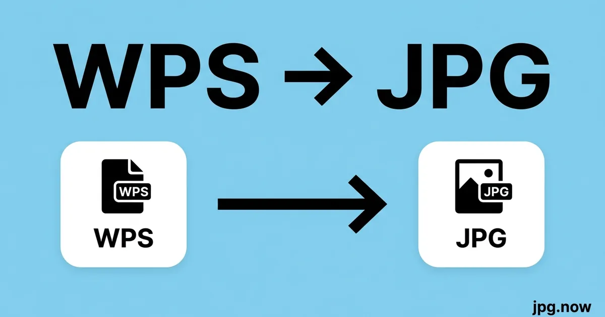 Convert WPS to JPG Online Free