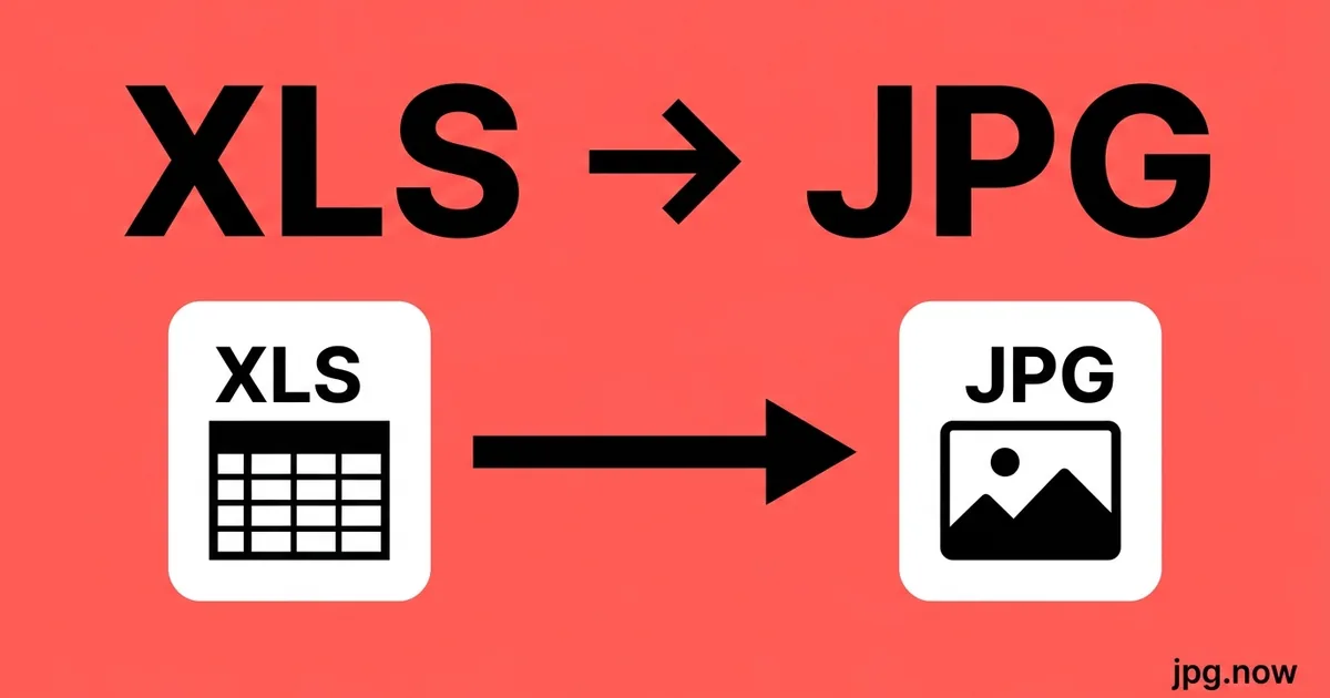 Convert XLS to JPG Online Free