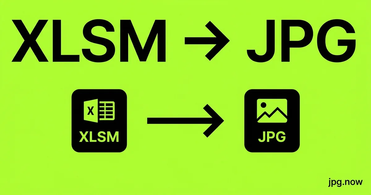 Convert XLSM to JPG Online Free