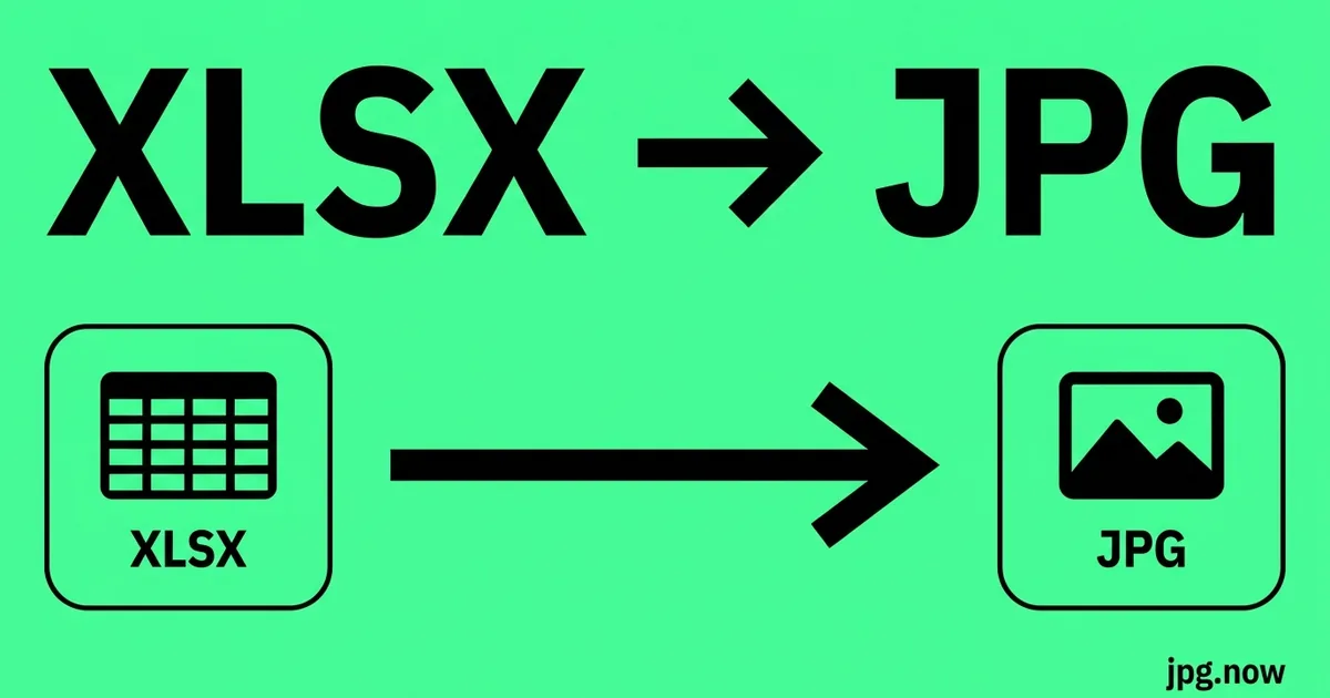 Convert XLSX to JPG Online Free